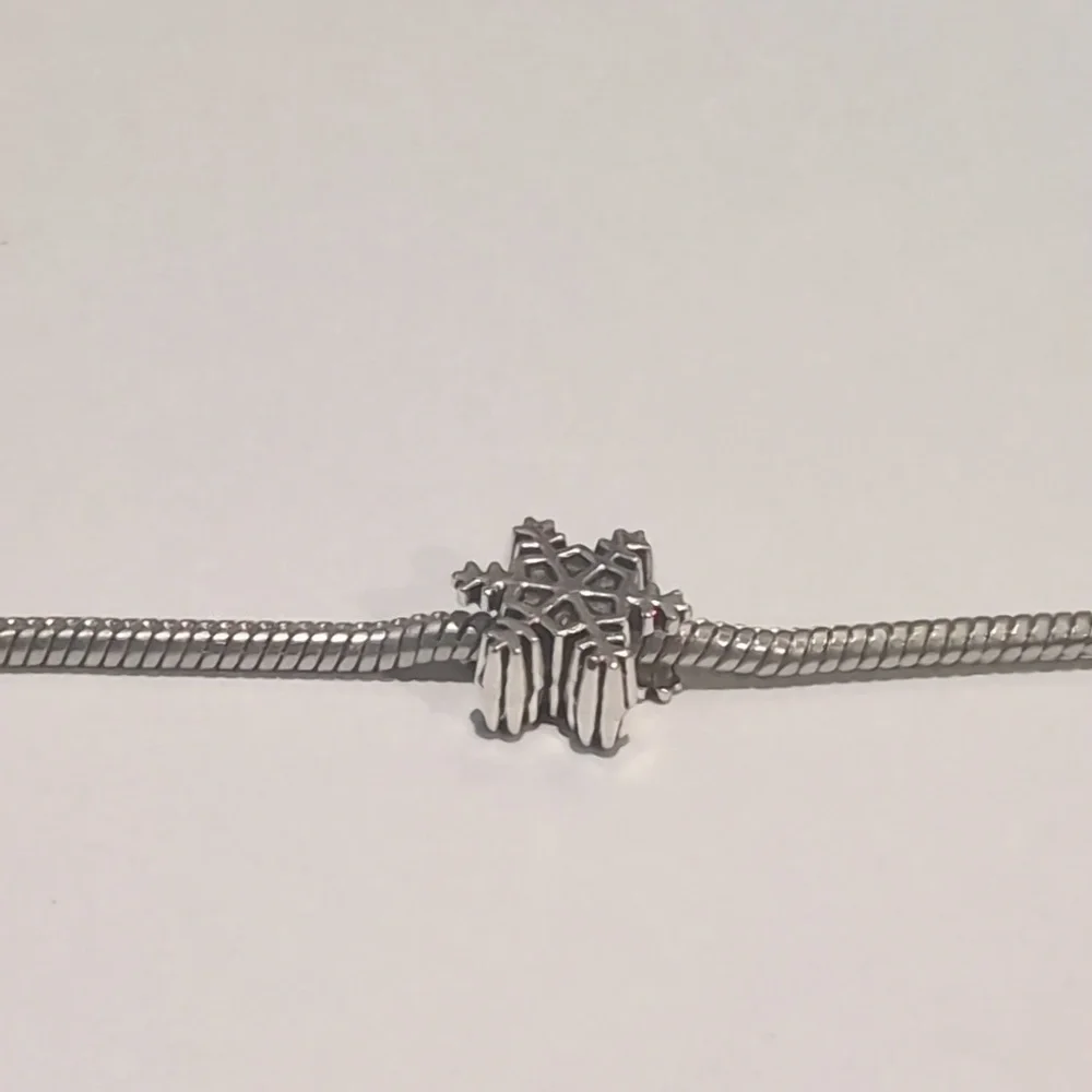 Silver‎ Snowflake Charm for Pandora Style Bracelet